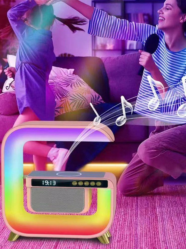 Decorative Lighting | Bluetooth-compatible Speaker Wireless Charger Smart Speaker Colorful Night Light Decorative Lighting Decorative Lighting