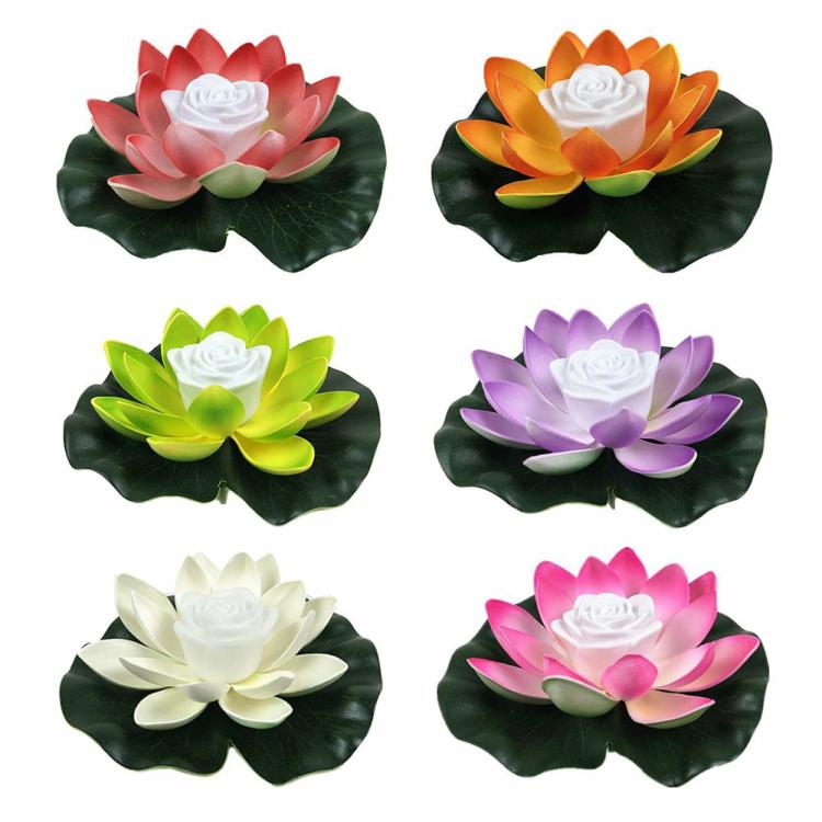 Decorative Lighting | LED Waterproof Floating Lotus Light Artificial Flower Lamp Pool Decor Decorative Lighting 18Cm Red/18Cm Yellow/18Cm Green/18Cm Blue/18Cm White/18Cm Gradient Color