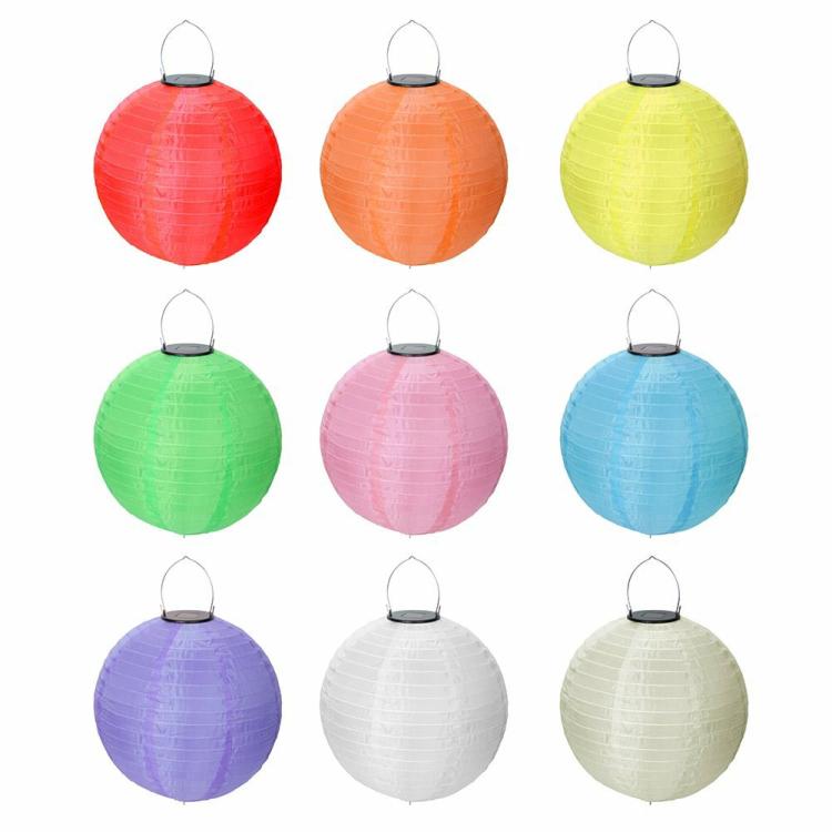 Hanging Lantern | 8 inch Waterproof Solar Lantern Nylon Hanging Lamp Outdoor Festival Decor Hanging Lantern Hanging Lantern