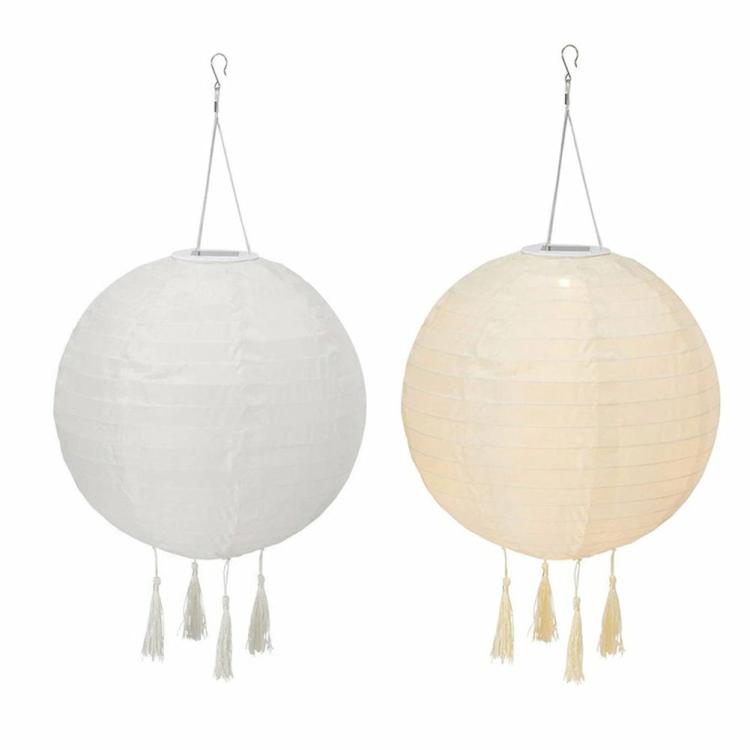 Hanging Lantern | Solar Lanterns with Tassel Outdoor Hanging Ball LED Lamp Garden Patio Decor Hanging Lantern Hanging Lantern