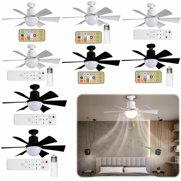 Indoor Lighting | Ceiling Fan Light with Remote 3 Gear Wind Speed 6 Blades for Living Room Bedroom Indoor Lighting Indoor Lighting