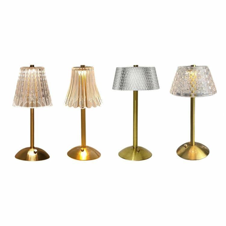 Indoor Lighting | Crystal Table Lamp 3 Colors LED Dimmable Desk Lamps Rechargeable Bar Decoration Indoor Lighting Indoor Lighting