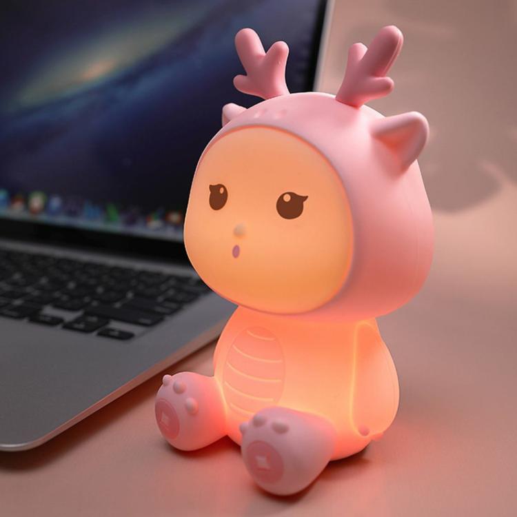 Indoor Lighting | Cute Dinosaur LED Night Light Silicone Voice/Touch Control Color Atmosphere Lamp Indoor Lighting Indoor Lighting