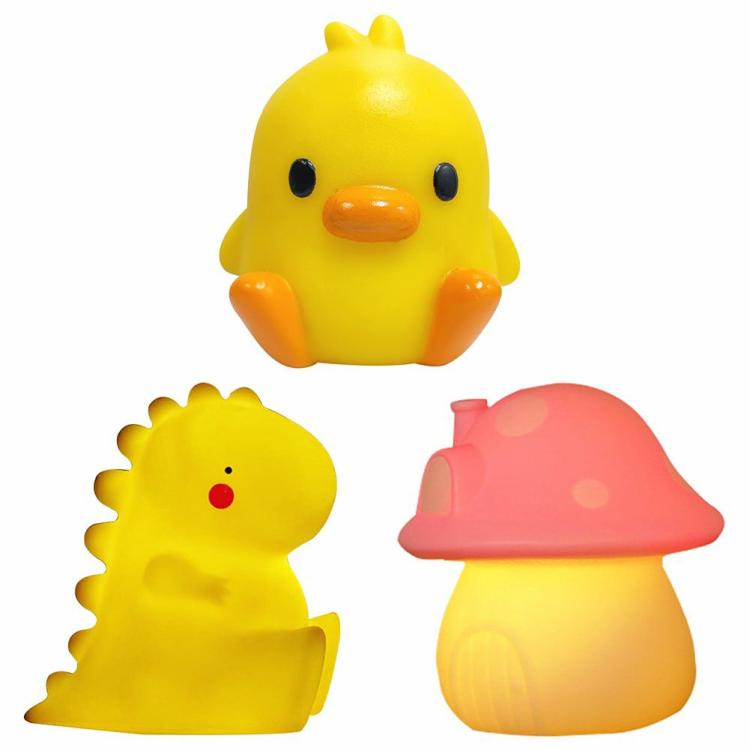 Indoor Lighting | Duck/Dinosaur/Mushroom Cute Night Lamp Warm Light for Adults Kids Baby Children Indoor Lighting Duck