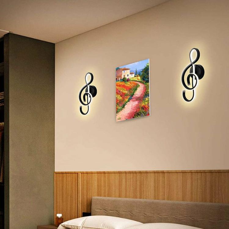 Indoor Lighting | Metal LED Musical Note Wall-Mounted Lamp Bedside Room Spiral Night Light Indoor Lighting Indoor Lighting