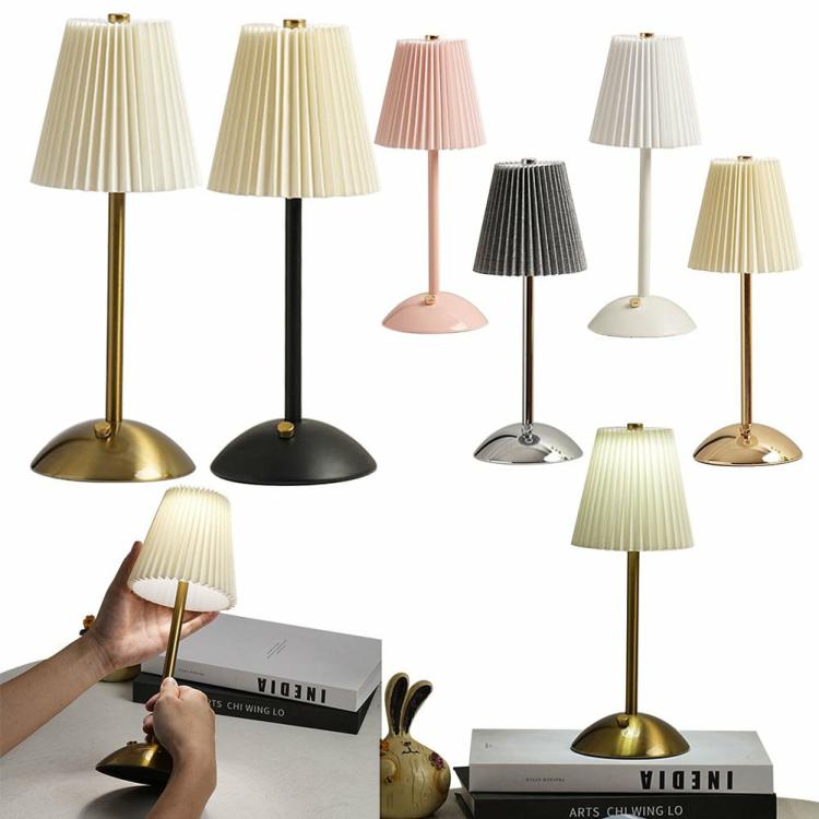 Indoor Lighting | Nordic Art Atmosphere Lamp Pleated Nightstand Lamp for Bedroom Living Room Decor Indoor Lighting Indoor Lighting