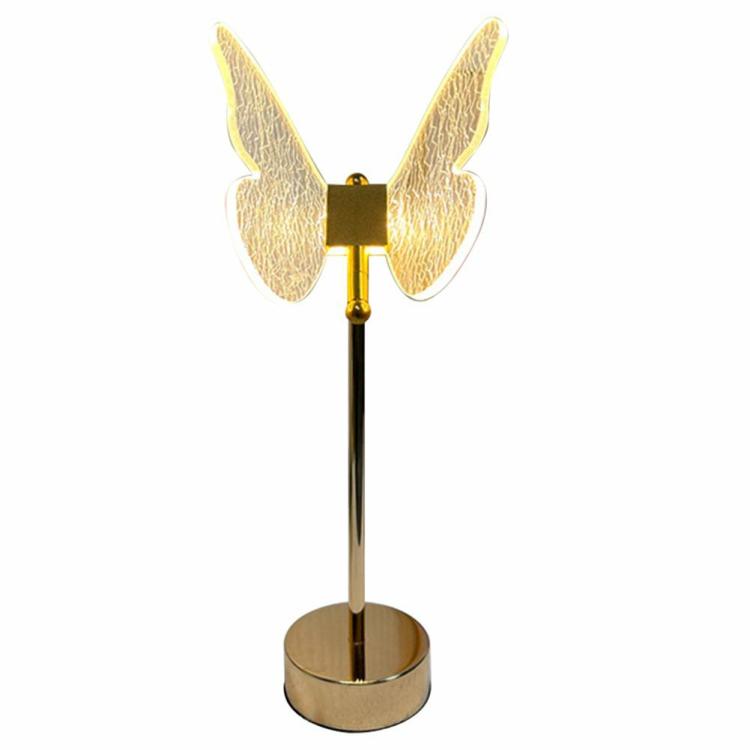 Indoor Lighting | Vintage Table Lamp Retro Gold Acrylic Butterfly LED Desk Lamp Stepless Dimming Indoor Lighting Indoor Lighting