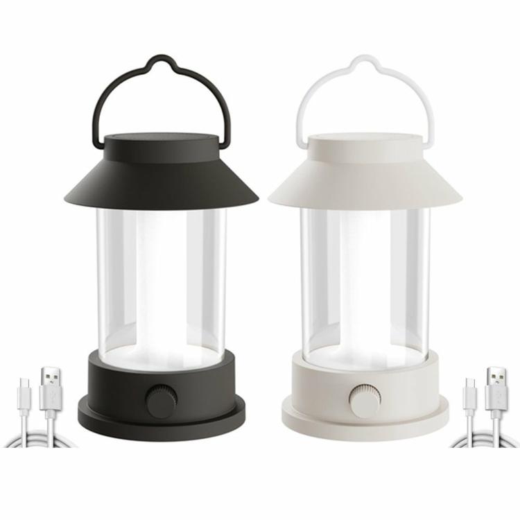 Portable Lighting | LED Camping Lantern 10000mAh Hanging Lantern 4 Modes 720LM for Hiking Travel BBQ Lighting Black/White