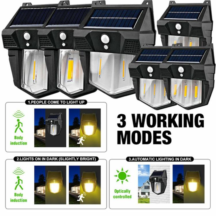 Solar Lighting | Garden Wall Light Waterproof Solar Tungsten Filament Lamp for Yard Patio Balcony Lighting Solar Lighting