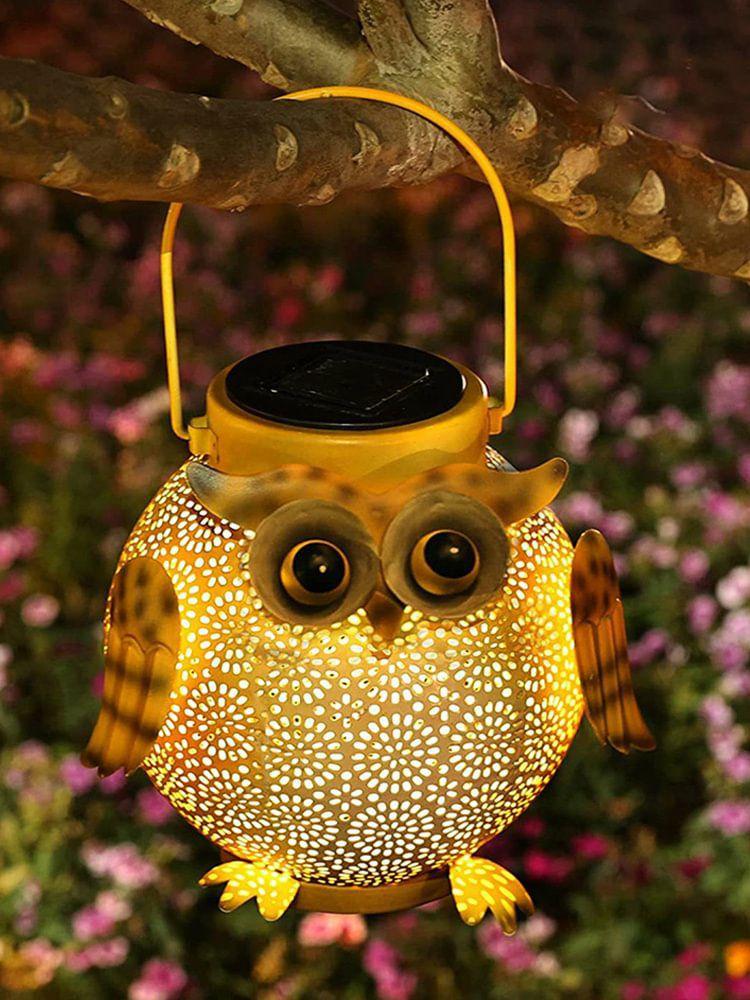 Solar Lighting | Iron Art Garden Decorative Light Owl Landscape Atmosphere Lamp 600mAh Warm Light Lighting Solar Lighting