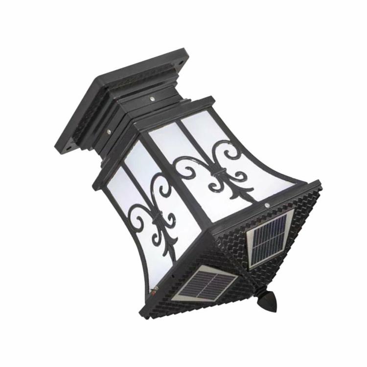 Solar Lighting | LED Solar Retro Lantern Pillar Light Outdoor Column Lamp Garden Fence Decor Lighting Solar Lighting