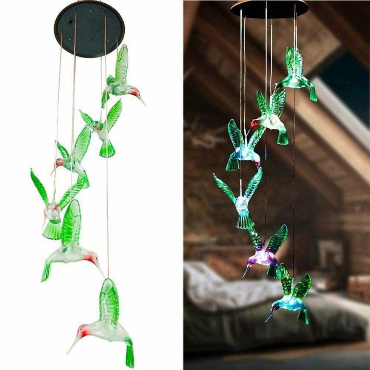 Solar Lighting | LED Solar Wind Color Changing Hanging Lamp Outdoor Windbell Lights Lighting Solar Lighting