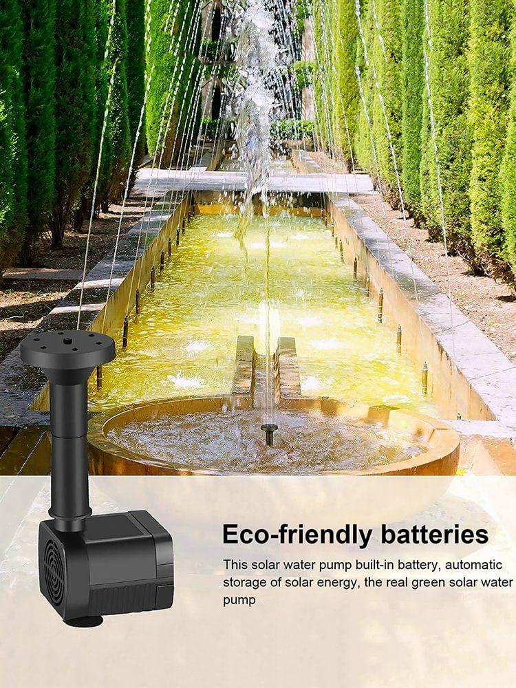 Solar Lighting | Solar Aquarium Wave Maker Replaceable with 6 Nozzles Portable for Outdoor Garden Lighting Solar Lighting