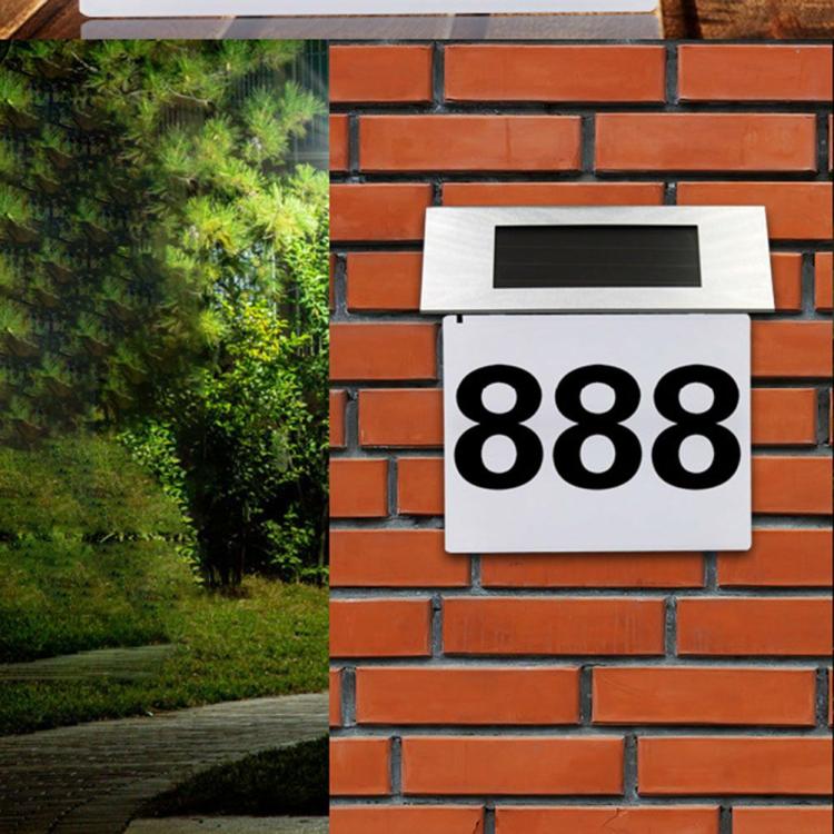 Solar Lighting | Solar House Number Plaque Lamp Address Number Home Garden Door LED Light Lighting Solar Lighting