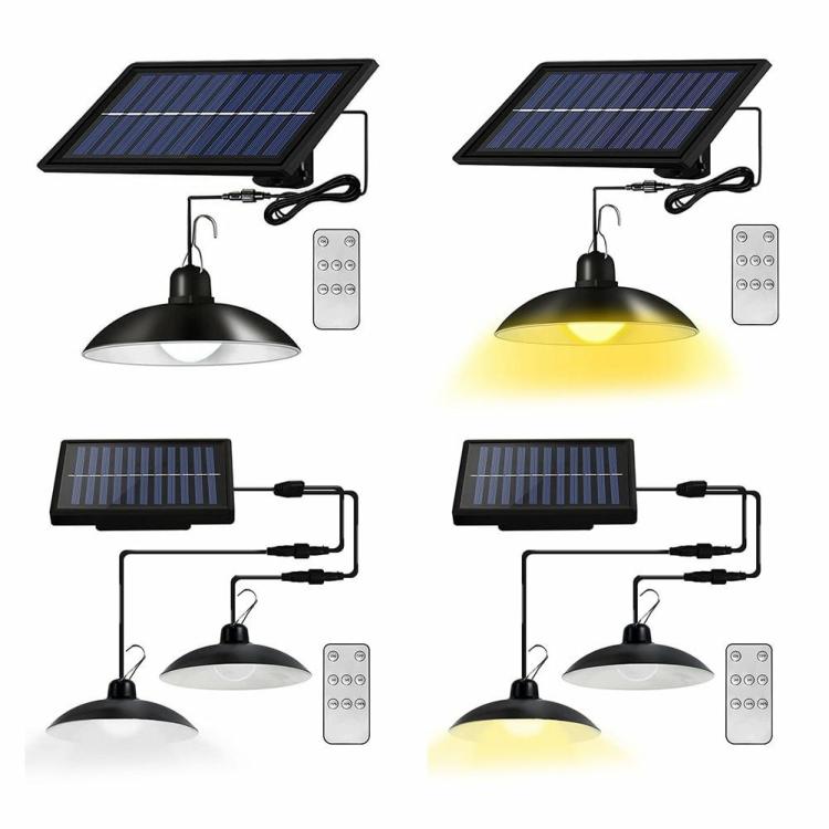 Solar Lighting | Solar LED Pendant Lights Outdoor Waterproof Indoor Wall Remote Chandelier Lighting Solar Lighting