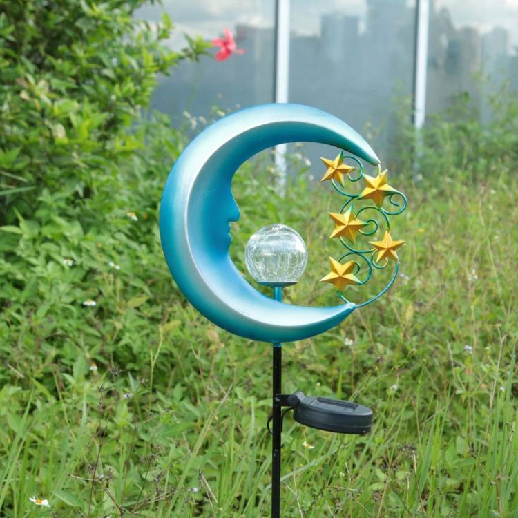 Solar Lighting | Solar Moon Star Stake Light IP65 Waterproof Ground Lamp for Outdoor Pathway Lawn Lighting Solar Lighting