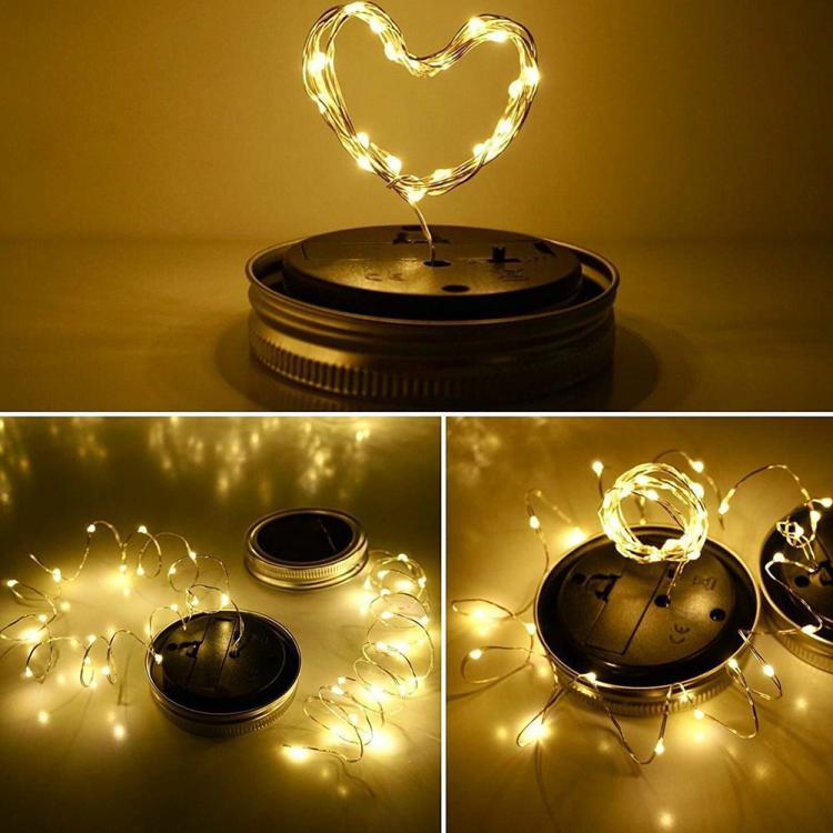 Solar Lighting | Solar Power DIY Garland Lamp 20LED Firefly String Lids Light for Christmas Patio Lighting Solar Lighting