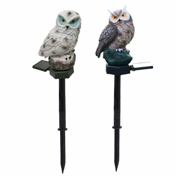 Solar Lighting | Solar Powered LED Lawn Lights Owl Shape Outdoor Landscape Statue Night Lamp Lighting Dark Brown