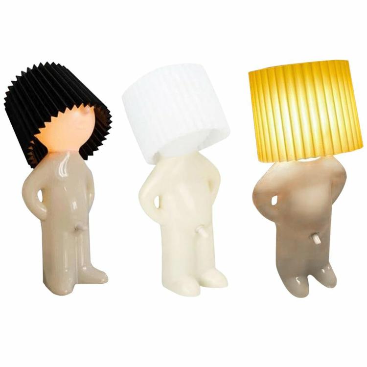 Indoor Lighting | Creative Lamp Naughty Boy Cute Boy Night Light LED Table Lamp Home Bedroom Decor Indoor Lighting Black Us/Black Eu/White Us/White Eu/Yellow Us/Yellow Eu