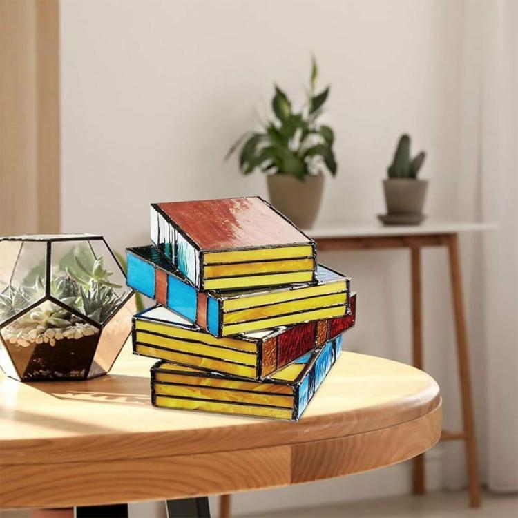 Indoor Lighting | Stacked Book Lamps Beautiful Decoration Battery Powered for Home Office Indoor Lighting Indoor Lighting